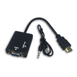 Convertidor Hdmi A Vga + Sonido (incluye Cable De Audio)