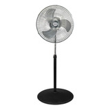 Ventilador De Pie Impress Im-782 Negro Con 3 Aspas Color  Plateado, 18  De Diámetro