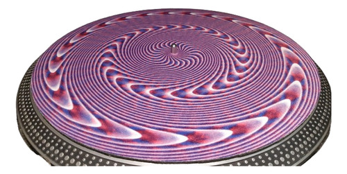 Strobo Violeta Paño Slipmat Bandeja Latex Vinilos Discos