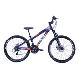 Bicicleta Vikingx Aro 26 Câmbios Importados 21v Roxo Laranja