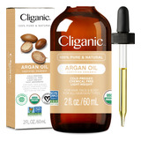 Cliganic Organic Argan Oil, 100% Pure - For Hair, Face & Sk.