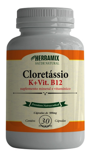 Anti Câimbras Cloreto Potássio Magnésio Puro 500mg 30 Caps