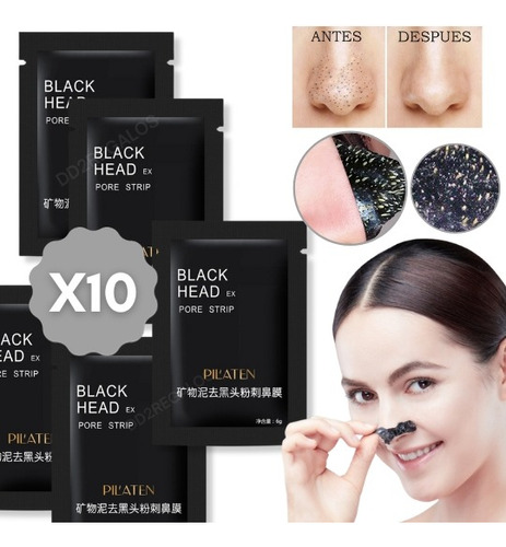 Mascarilla Elimina Puntos Negros X10u Pilaten Original