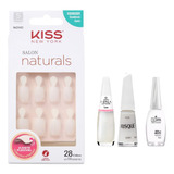 Unha Kiss Quadrado Curto + Esmaltes Pétala Branca-lua-renda