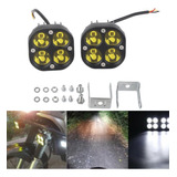 Par Faros De Lupa Led Luz Doble Color Para Moto Auto 28000lm