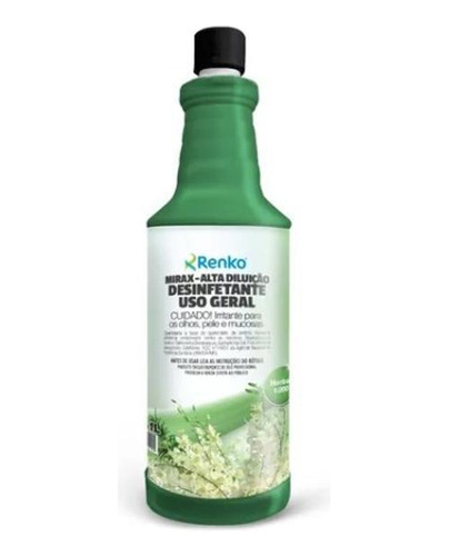 Mirax Alta Diluição Desinfetante Uso Geral Herbal 1l - Renko
