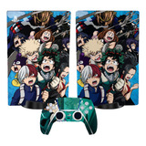Skin Compatible Consola Ps5 My Her0 Academia Anime