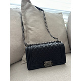 Bolsa Negra Crossbody Plateada Clasica De Dama