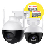 Kit 2 Câmeras Segurança Speed Dome Rotativa + Micro Sd 64gb