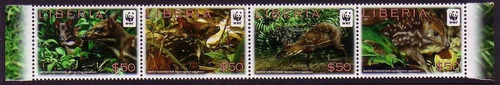 2011 Wwf Fauna- Ciervo De Agua - Liberia (sellos) Mint