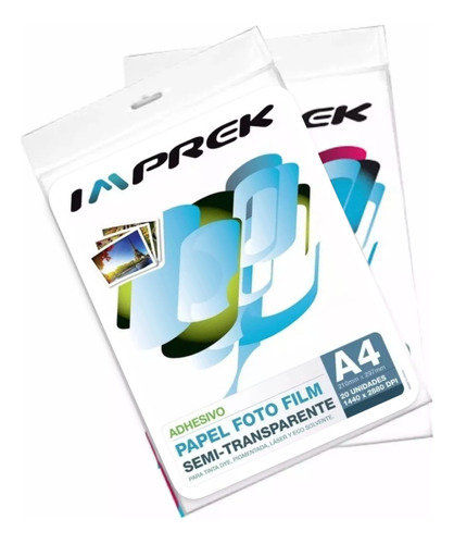 Papel A4 Semi Transparente Adhesivo Imprek 20h Waterproof 