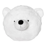 Cabeça De Pelúcia Urso Polar - Decoração 