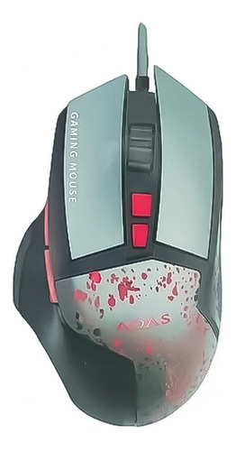 Mouse Gamer Usb Luz Rgb Aoas K80 Alto Rendimiento 3200 Dpi