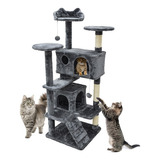 Torre Árbol Rascador Para Gatos 137 Cms Varios Niveles