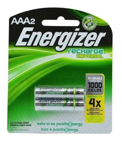 Pilas Recargables Energizer Aaa X2