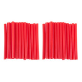 40 Barras Adhesivas De Pegamento Termofusible Rojo, 7 Juegos