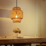 Focolux Lámpara Colgante Moderna De Bambú Para Sala De De En