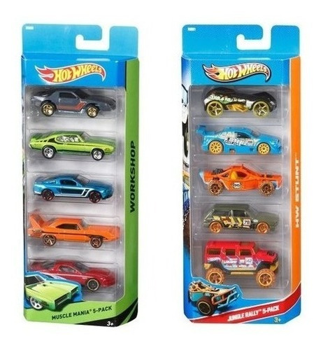 Carrinho Hot Wheels Kit/pacote Sortido 05 Unidcarros Mattel 