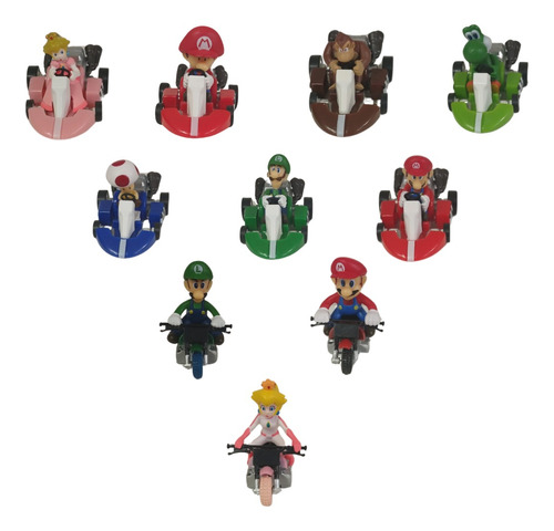 Disfruta Del Set De 10 Mini Kart De Mario Con Impulso