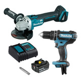 Kit Taladro 1/2 +esmeriladora Brushless 18v Makita Dlx2402st