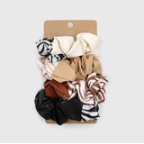 Set Maxi Scrunchie Colet Xl Duo Cuerina Grandes 14 Cm.