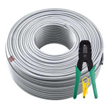 Bobina Cable Utp Cat 6 100 Metros + Pinza Ponchadora + Pelad