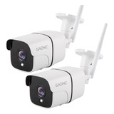 Combo Camara Seguridad Gadnic X2 Inalambrica Ip Wifi Full Hd