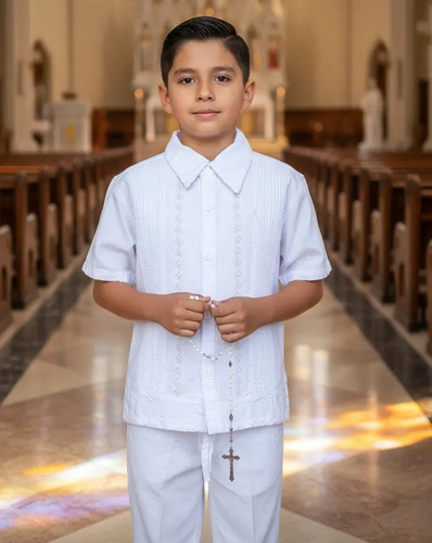 Traje De Manta Blanco Comunion Conjunto Calidad Premium | Envío gratis