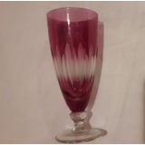 Copas De Cristal De Baccarat Color Rubi Antiguedad X Unidad