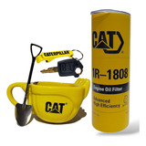 Termo Caterpillar 16oz + Taza Cat + Llave Cat + Llavero Cat