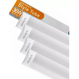 Kit 5 Led Tubular Slim 1,20m 6500k Branco Frio Completa 36w