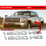 Par De Emblemas Chevrolet Cheyenne Silverado 1500 Hd 13-20