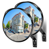 Angooni Mirror, Convex, Adjustable, Black, 40.6cm, 2pcs