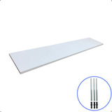 1 Prateleira 100x20 Mdf Branco Sob Medida Suporte Invisivel