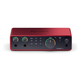 Interfaz De Audio Usb Focusrite Scarlett 2i2 4g, Rojo