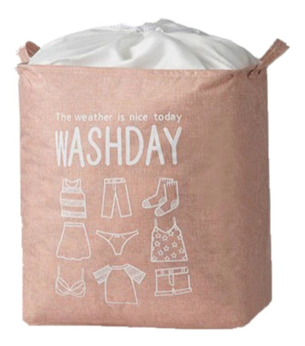 Cesto De Ropa Sucia Canasto Deco Washday C/ Bolsa