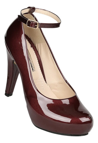 Zapatilla Ana Polett Mujer Vino Tipo Charol 916 | Envío gratis