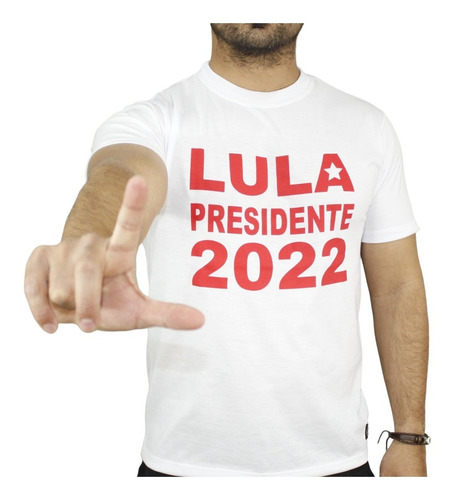 Camisa Lula 2022 Pt Manga Curta Camiseta Vermelha Esquerda