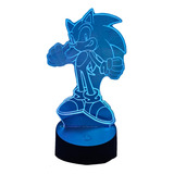 Sonic Genial Lámpara Led Fanart Decorativo Infantil