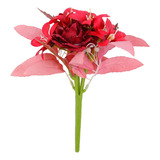 Flores Artificiales Arreglo Floral De Rosas Rojo