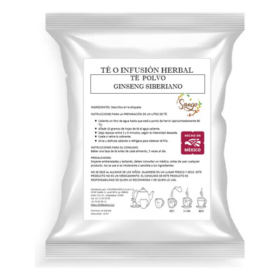 Té De Ginseng Siberiano En Polvo 500 G Primera Calidad | MercadoLibre