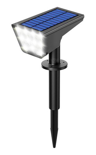 Estaca Led Solar 2w Exterior Jardin Cuadrada 8 Horas De Luz