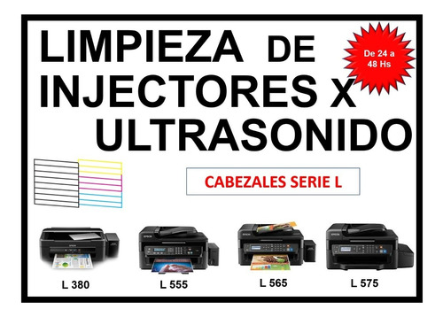 Limpieza De Cabezal Epson L380 L555 L565 L575 X Ultrasonido