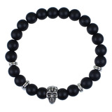 Pulsera Con Cuentas Para Hombre Con Forma De Calavera De Pie