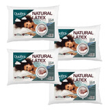 Kit Com 4 Travesseiros De Natural Látex Extra Alto