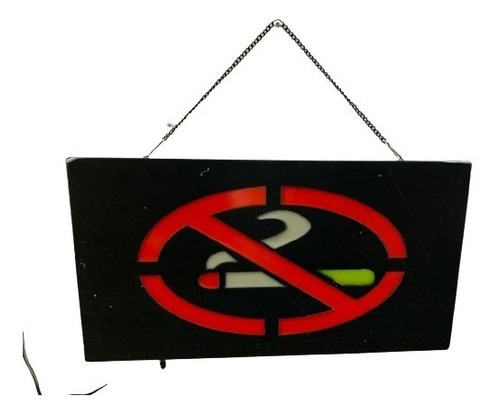 Painel Letreiro Luminoso De Led Proibido Fumar 45cm