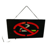 Painel Letreiro Luminoso De Led Proibido Fumar 45cm