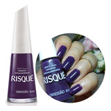 Esmalte Risque Obsessão Roxo Escuro Hipoalergênico