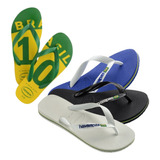 Chinelo Havaianas Brasil Logo Original Bandeira Lançamento