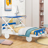 Cama Para Niños Con Diseño De Coche Twin Size